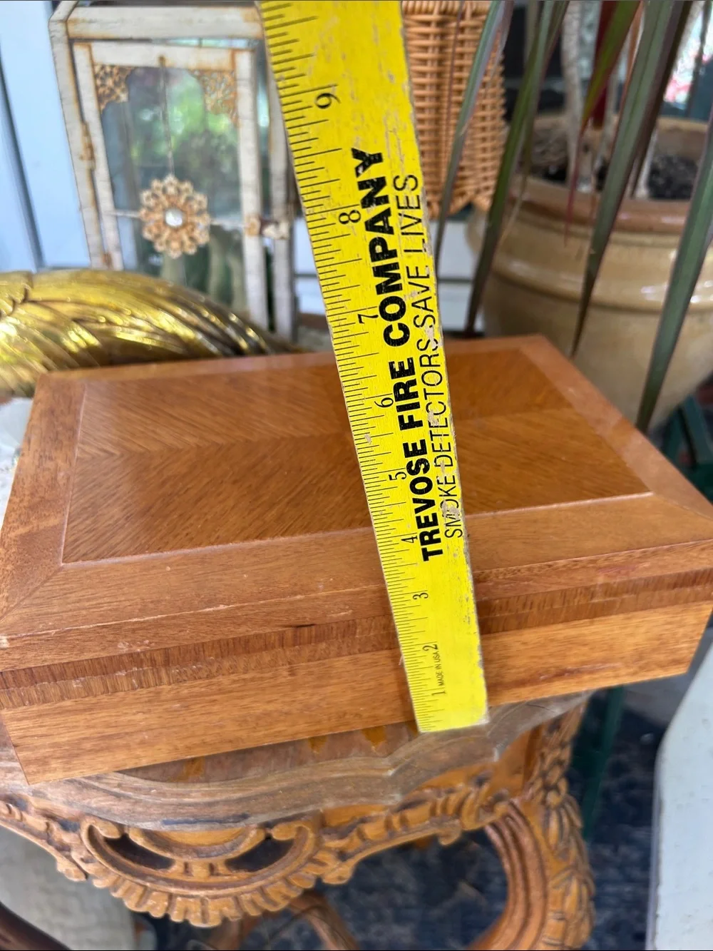 Vintage rectangular wooden